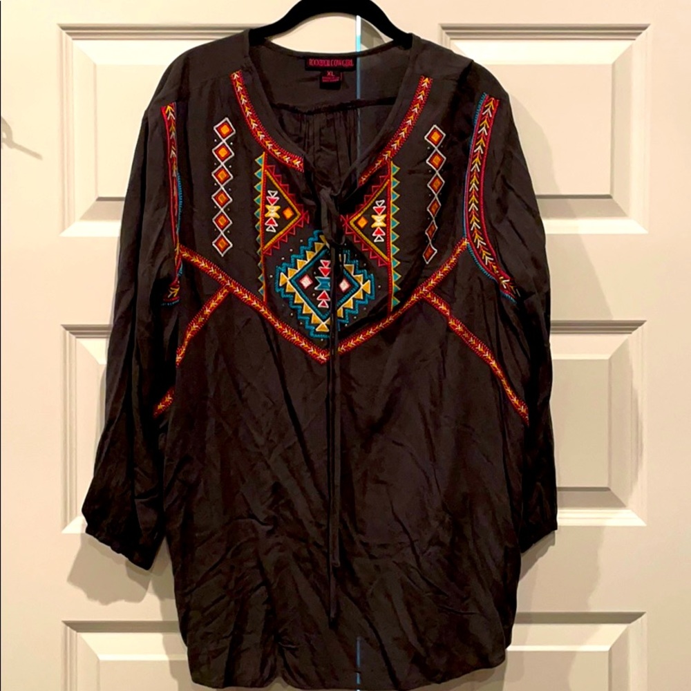 Indian-Serape Rock&Roll Cowgirl blouse.
